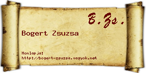 Bogert Zsuzsa névjegykártya